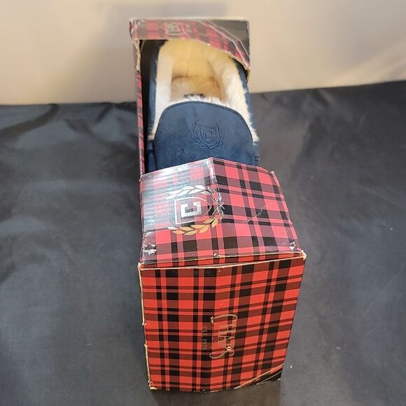 BRAND NEW CHAPS MEN'S SLOPES MOCCASIN SLIPPER - Picture 8 of 14